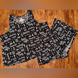 JoySpun Sleep Pajama Set Black w Sleep Letters - XL